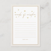 トゥインクルトゥインクルリトルスターアイボリーベビーシャワー アドバイスカード (正面)