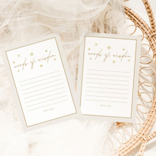 トゥインクルトゥインクルリトルスターアイボリーベビーシャワー アドバイスカード