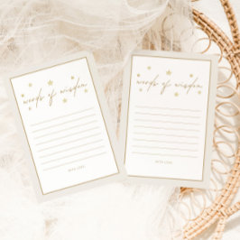 トゥインクルトゥインクルリトルスターアイボリーベビーシャワー アドバイスカード