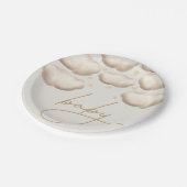 トゥインクルトゥインクルリトルスターアイボリー ペーパープレート (アングル)