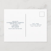 トゥインクルトゥインクルリトルスターウォーターカラー誕生日 インビテーションポストカード (裏面)