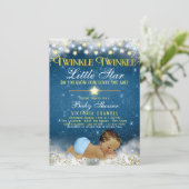 トゥインクルトゥインクルリトルスターエスニック男の赤ちゃんシャワー 招待状 (スタンド正面)