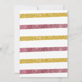 トゥインクルトゥインクルリトルスターグリッターファースト誕生日 招待状 (裏面)