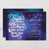 トゥインクルトゥインクルリトルスターシャワーベビー招待状 招待状 (正面/裏面)