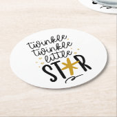 トゥインクルトゥインクルリトルスタードードル ラウンドペーパーコースター (アングル)