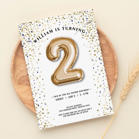 トゥインクルトゥインクルリトルスターバルーンタイプ誕生日 招待状