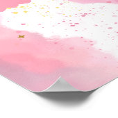 トゥインクルトゥインクルリトルスターピンク空白のディ ポスター (角)