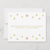 トゥインクルトゥインクルリトルスターピンク金ゴールドありがとう サンキューカード (裏面)