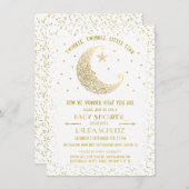 トゥインクルトゥインクルリトルスターベビーシャワー招待状 招待状 (正面/裏面)