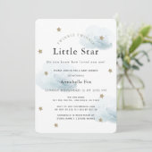 トゥインクルトゥインクルリトルスターベビーシャワー招待状 招待状 (スタンド正面)