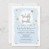 トゥインクルトゥインクルリトルスターベビーシャワー招待状 招待状 (正面)