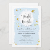 トゥインクルトゥインクルリトルスターベビーシャワー招待状 招待状 (正面/裏面)