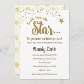 トゥインクルトゥインクルリトルスターベビーシャワー招待状 招待状 (正面/裏面)