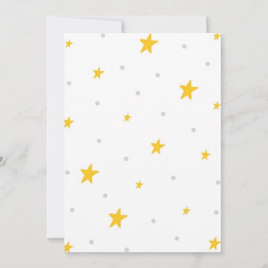 トゥインクルトゥインクルリトルスターベビーシャワー招待状 招待状 (裏面)