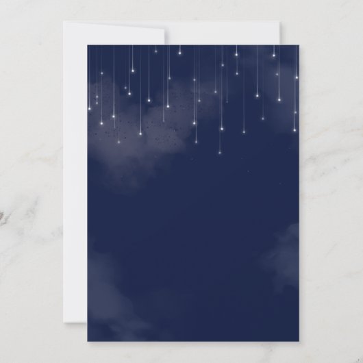 トゥインクルトゥインクルリトルスターベビーシャワー招待状 招待状 (裏面)