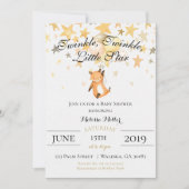 トゥインクルトゥインクルリトルスターベビーシャワー招待状 招待状 (正面)