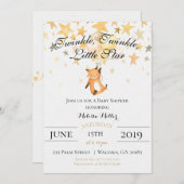 トゥインクルトゥインクルリトルスターベビーシャワー招待状 招待状 (正面/裏面)