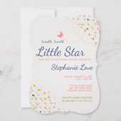 トゥインクルトゥインクルリトルスターベビーシャワー招待状 招待状 (正面)