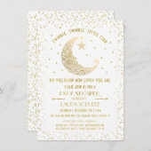 トゥインクルトゥインクルリトルスターベビーシャワー招待状 招待状 (正面/裏面)