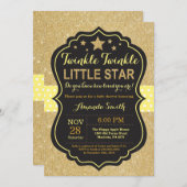 トゥインクルトゥインクルリトルスターベビーシャワー招待状 招待状 (正面/裏面)
