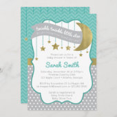 トゥインクルトゥインクルリトルスターベビーシャワー招待状 招待状 (正面/裏面)