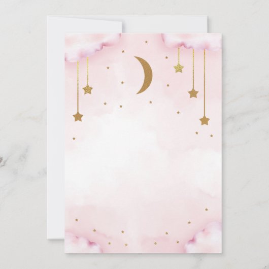 トゥインクルトゥインクルリトルスターベビーシャワー招待状 招待状 (裏面)