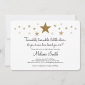 トゥインクルトゥインクルリトルスターベビーシャワー招待状 招待状 (正面)