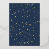 トゥインクルトゥインクルリトルスターベビーシャワー招待状 箔招待状 (裏面)