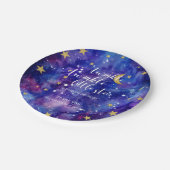トゥインクルトゥインクルリトルスターベビーシャワー銀河系 ペーパープレート (アングル)