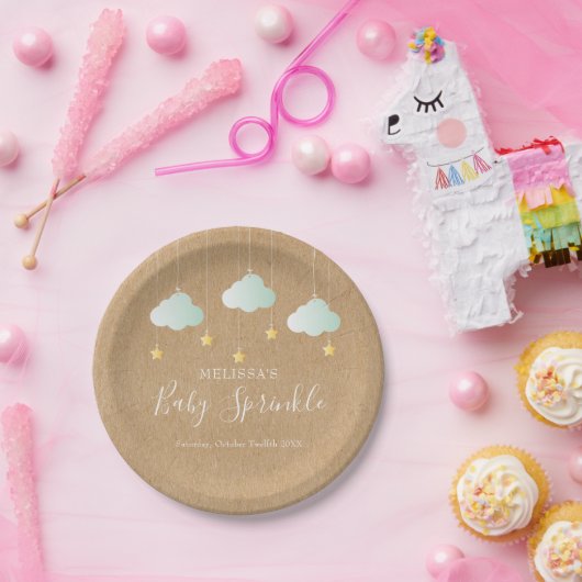 トゥインクルトゥインクルリトルスターベビー振りかけ素朴る ペーパープレート (パーティー)