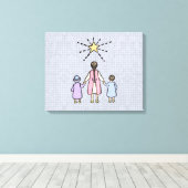 トゥインクルトゥインクルリトルスターヴィンテージ子供部屋韻 キャンバスプリント (インサイチュ (ウッドフロア))