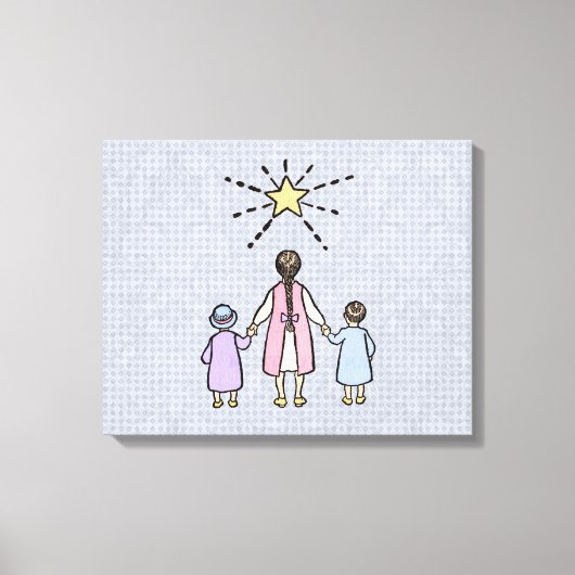 トゥインクルトゥインクルリトルスターヴィンテージ子供部屋韻 キャンバスプリント (正面)