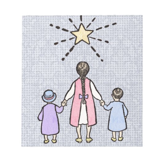 トゥインクルトゥインクルリトルスターヴィンテージ子供部屋韻 ノートパッド (正面)