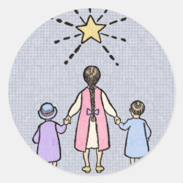 トゥインクルトゥインクルリトルスターヴィンテージ子供部屋韻 ラウンドシール