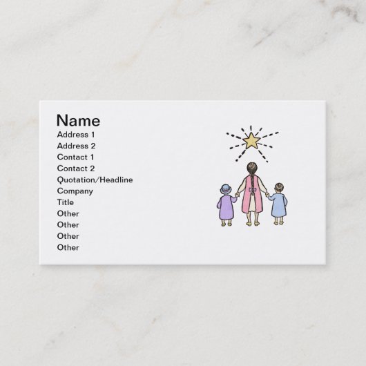 トゥインクルトゥインクルリトルスターヴィンテージ子供部屋韻 名刺 (正面)