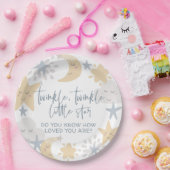 トゥインクルトゥインクルリトルスター子供部屋ベビーシャワー ペーパープレート (パーティー)