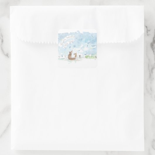 トゥインクルトゥインクルリトルスター子供部屋ライムアート スクエアシール (バッグ)