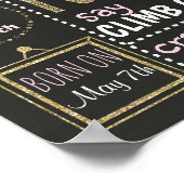 トゥインクルトゥインクルリトルスター誕生日シャルボード ポスター (角)