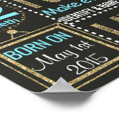 トゥインクルトゥインクルリトルスター誕生日シャルボード ポスター (角)