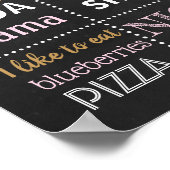 トゥインクルトゥインクルリトルスター誕生日シャルボード ポスター (角)