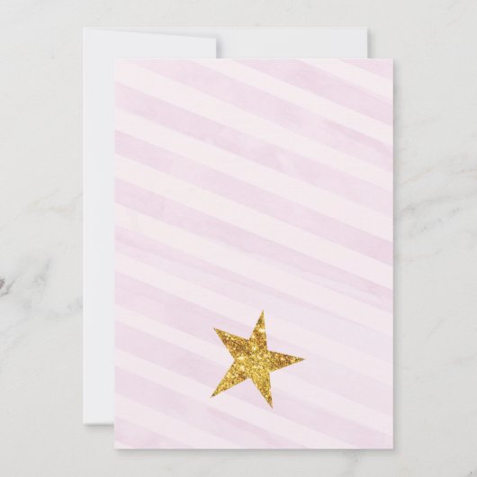 トゥインクルトゥインクルリトルスター誕生日招待状 招待状 (裏面)