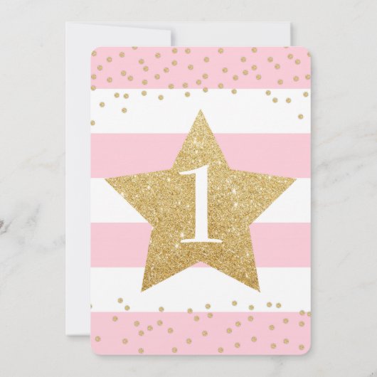 トゥインクルトゥインクルリトルスター誕生日招待状 招待状 (裏面)