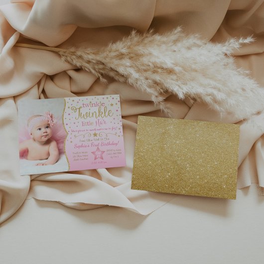 トゥインクルトゥインクルリトルスター誕生日招待状 招待状