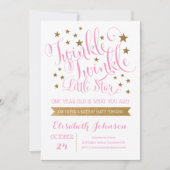 トゥインクルトゥインクルリトルスター誕生日招待状 招待状 (正面)