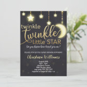トゥインクルトゥインクルリトルスター金ゴールドベビーシャワー 招待状 (スタンド正面)