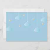 トゥインクルトゥインクル男の赤ちゃんブルーフォトキュート誕生 案内状 (裏面)