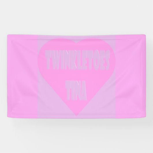 トゥインクルトゥーティナピンクアンドモーヴパステルハート 横断幕 (横)
