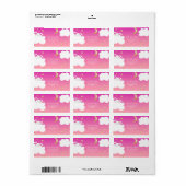 トゥインクルバニースターピンク差出人住所 ラベル (フルシート)