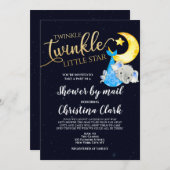 トゥインクルベビーシャワーバイメール男の赤ちゃん 招待状 (正面/裏面)