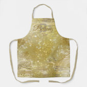 トゥインクルライツオンラグジュアリーグラム金ゴールドグリッター箔 エプロン (正面)